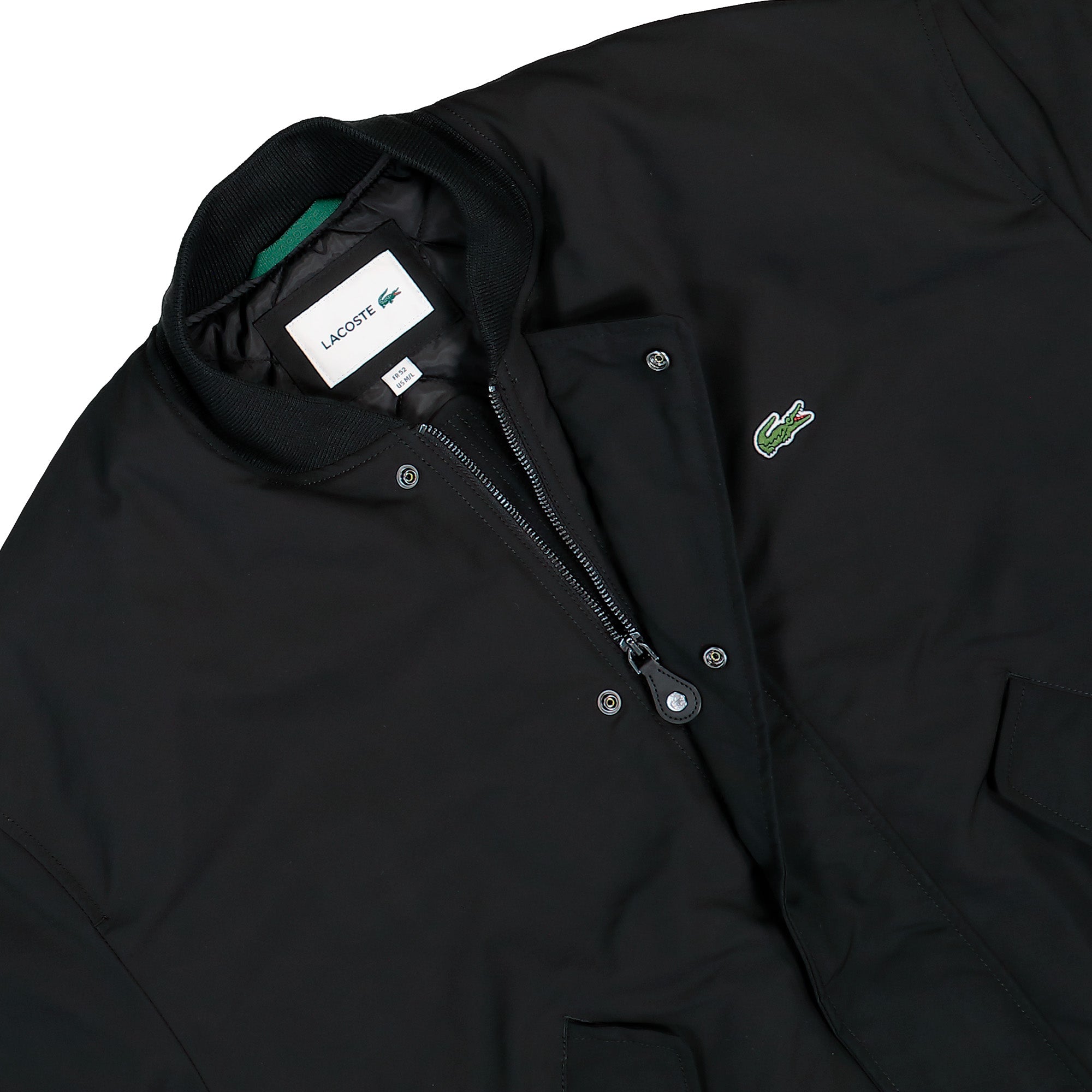 Lacoste Bomber Jacket Made Of Water-Repellent Taffeta Black Bomber Jacket BH1204-00 031 Detailfoto | Overkill
