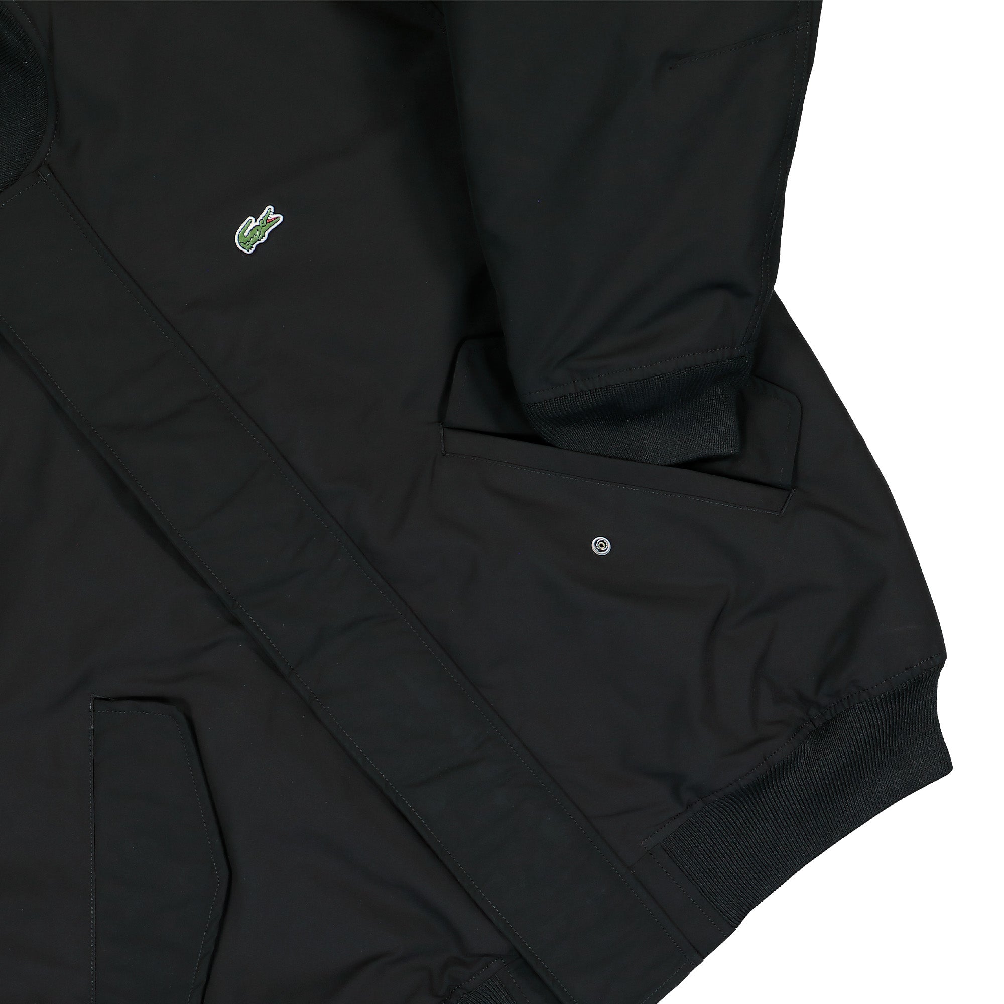 Lacoste Bomber Jacket Made Of Water-Repellent Taffeta Black Bomber Jacket BH1204-00 031 Detail View 1 | Overkill
