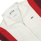 Lacoste Waterproof Blouson White / Bordeaux / Red Track Jackets Close-up | Overkill