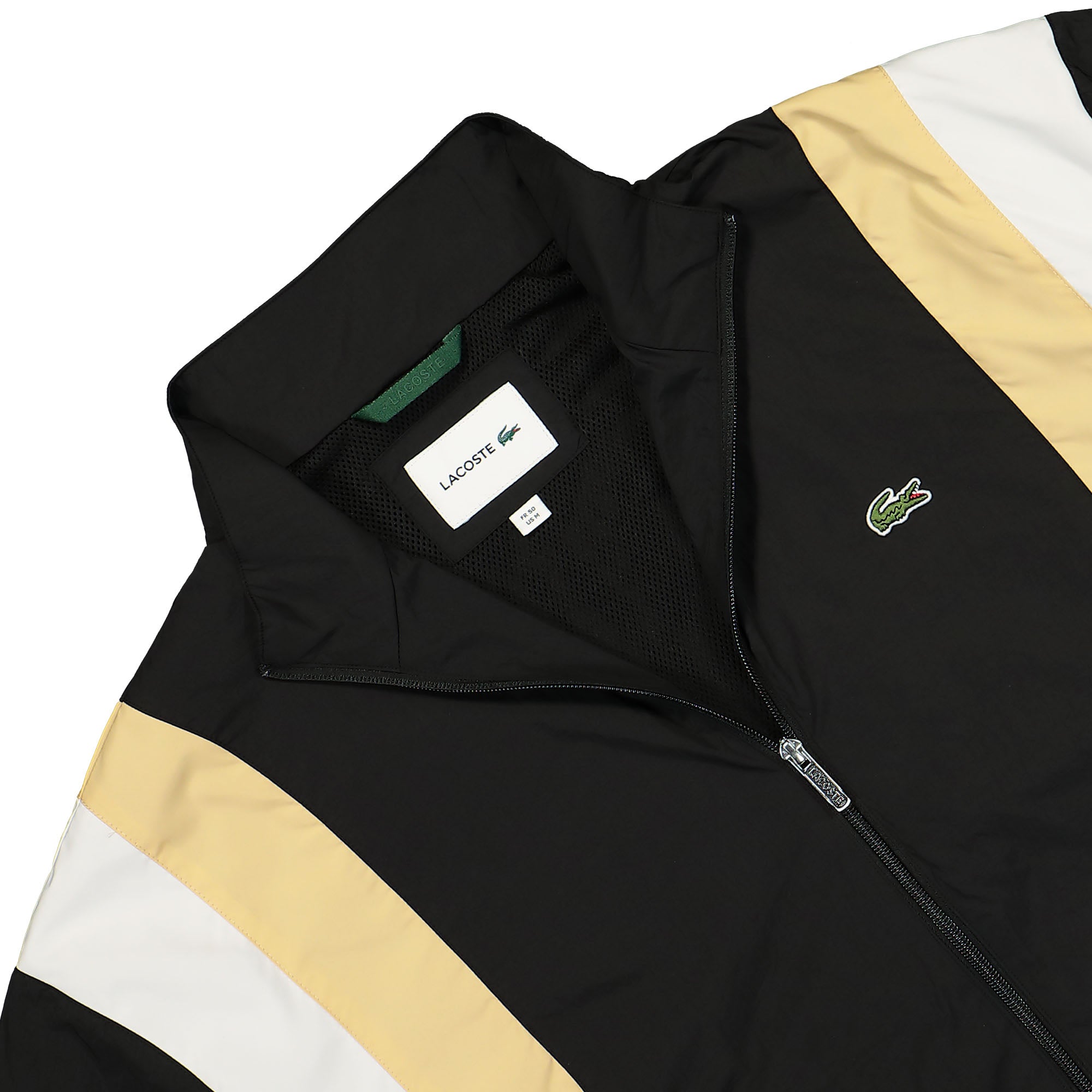 Lacoste Blouson Noir / Croissant - Farine Track Jackets Close-up | Overkill