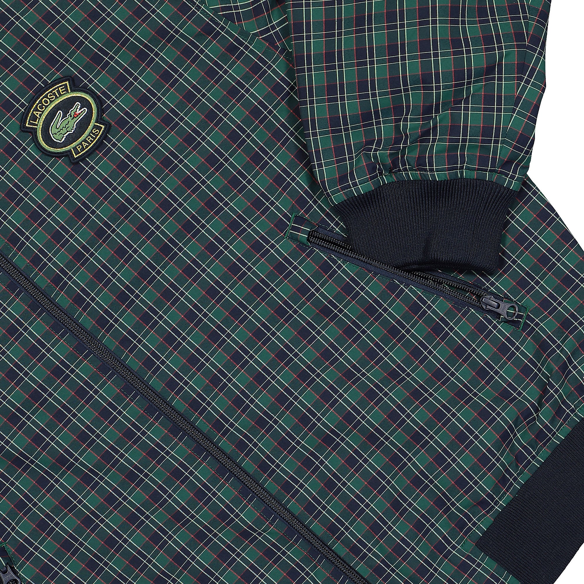 Lacoste Checked Showerproof Harrington Jacket MARINE / MULTICOLOR Bomber & Varsity Jackets Detailfoto | Overkill