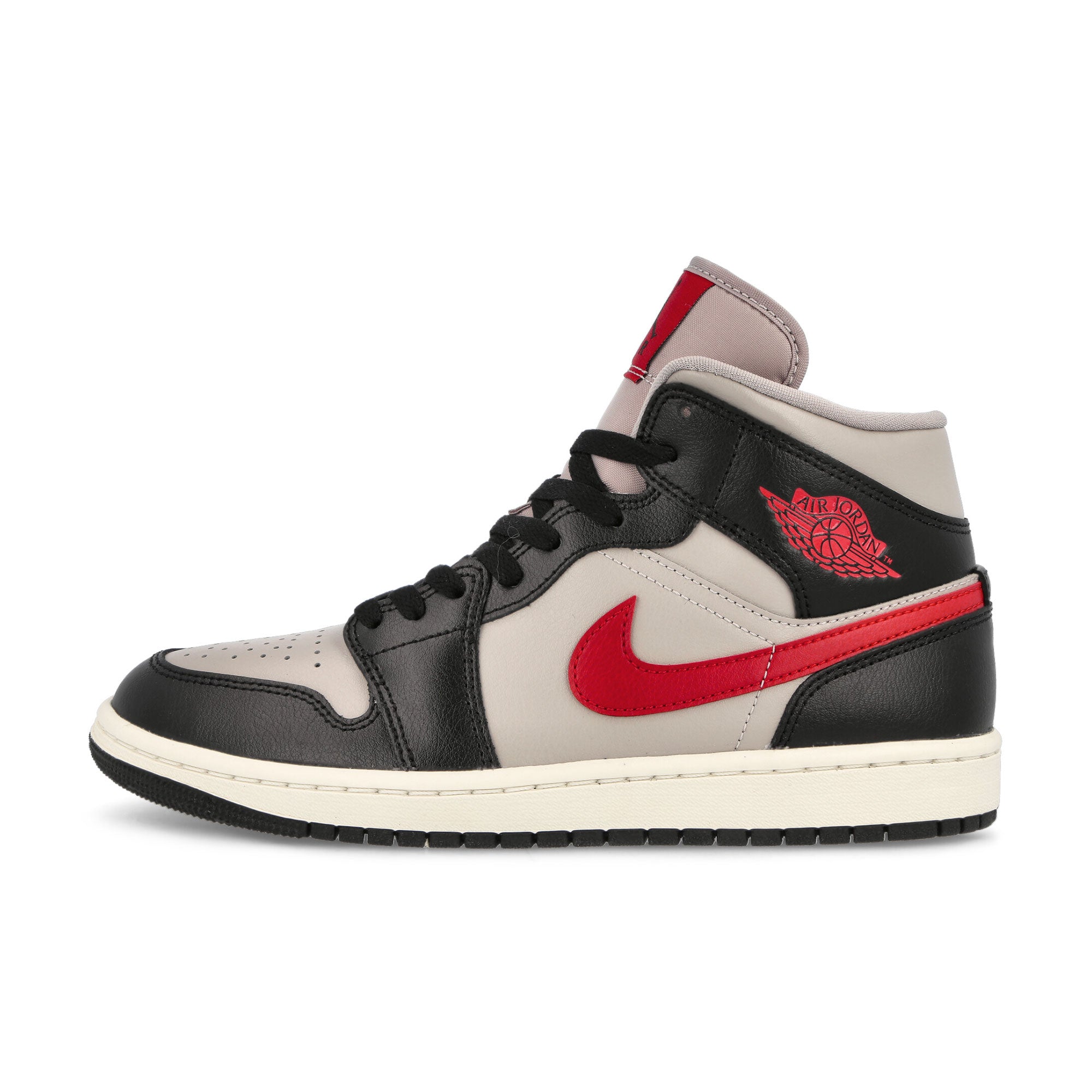 Jordan Wmns Air Jordan 1 Mid Black / Gym Red - College Grey - Sail Sneakers BQ6472 060 | Overkill