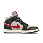 Jordan Wmns Air Jordan 1 Mid Black / Gym Red - College Grey - Sail Sneakers  Silhouette | Overkill