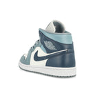 Jordan Wmns Air Jordan 1 Mid Sail / Diffused Blue - Blue Grey-White Mid Top Sneakers  Material | Overkill