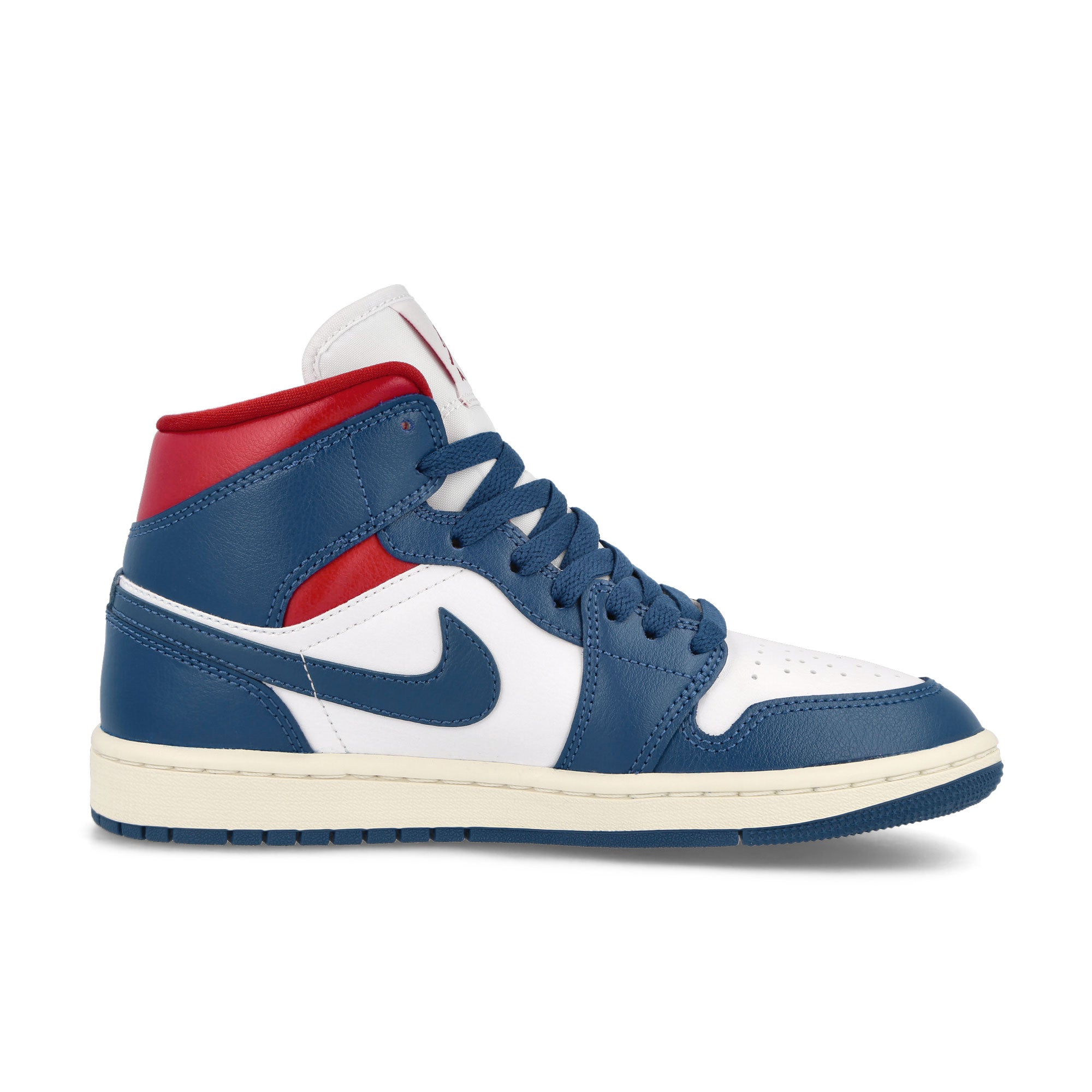 Jordan Wmns Air Jordan 1 Mid White-French Blue - Gym Red Sail Sneakers  Silhouette | Overkill