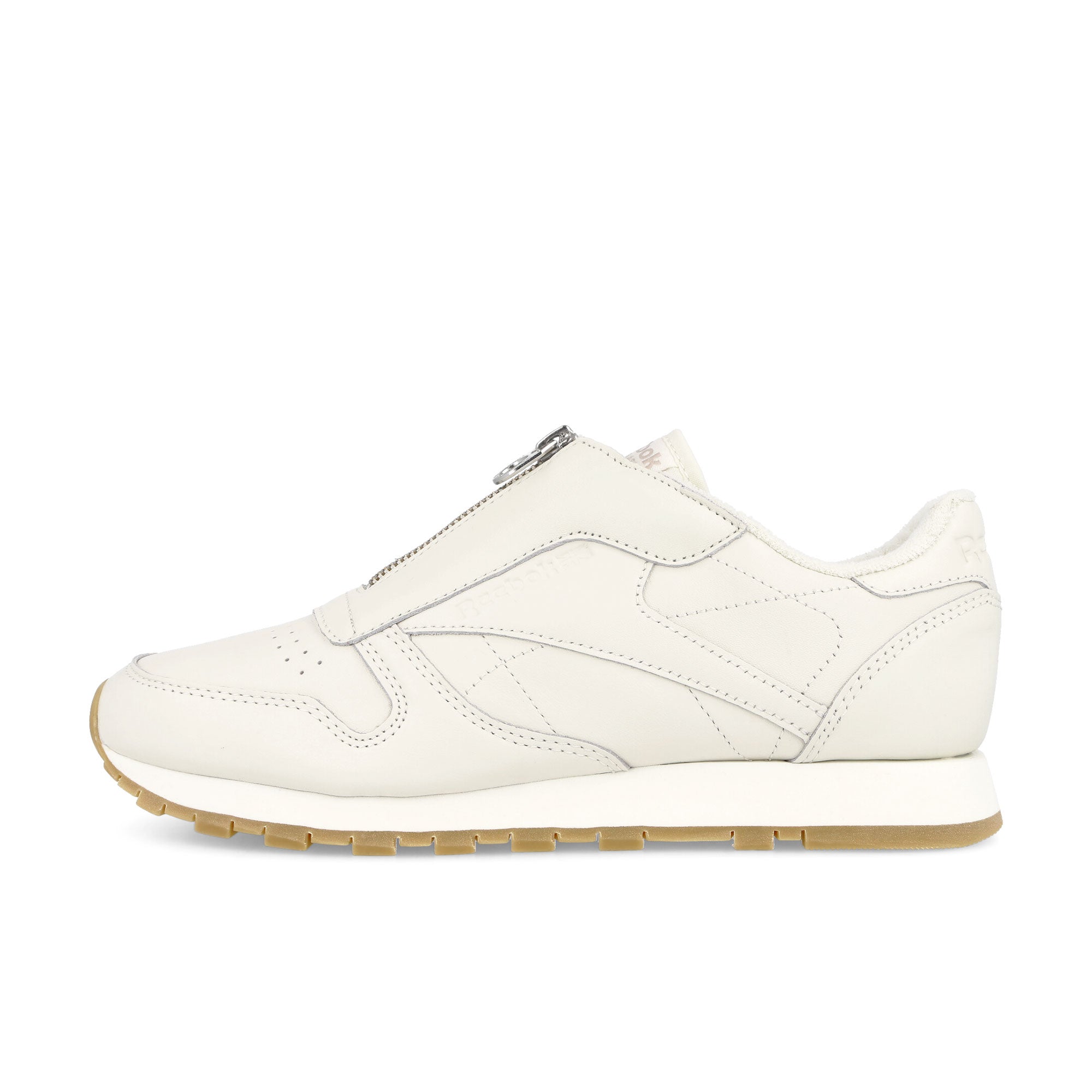 Reebok wmns classic leather zip Chalk-Sandstone-Silver Low Top Sneakers BS8063 | Overkill