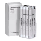 Stylefile Marker Brush 12er Grey Set Neutral Multicolored Marker SFSBR12NG | Overkill