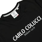 Carlo Colucci T-Shirt Black / White T-Shirts Close-up | Overkill
