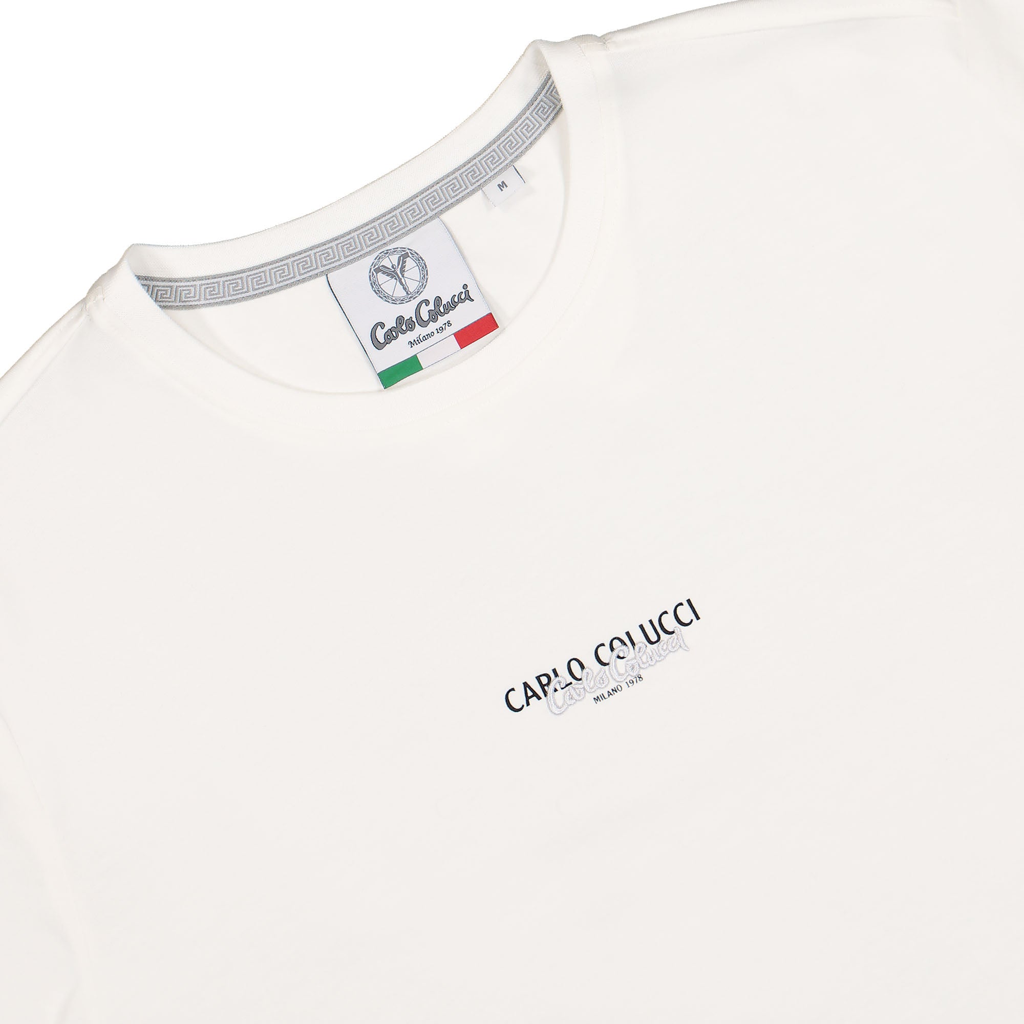 Carlo Colucci T-Shirt Basic Line White T-Shirts Close-up | Overkill