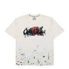 Carlo Colucci Paint Drop T-Shirt White T-Shirts C4046-59 | Overkill