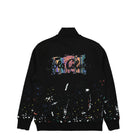 Carlo Colucci Paint Drop Sweat Jacket Black Track Jackets Close-up | Overkill