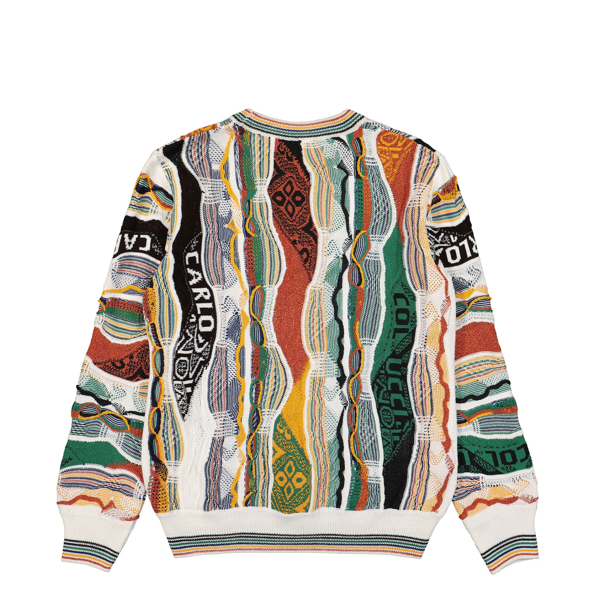 Carlo Colucci Pullover White / Green Sweatshirts Material | Overkill