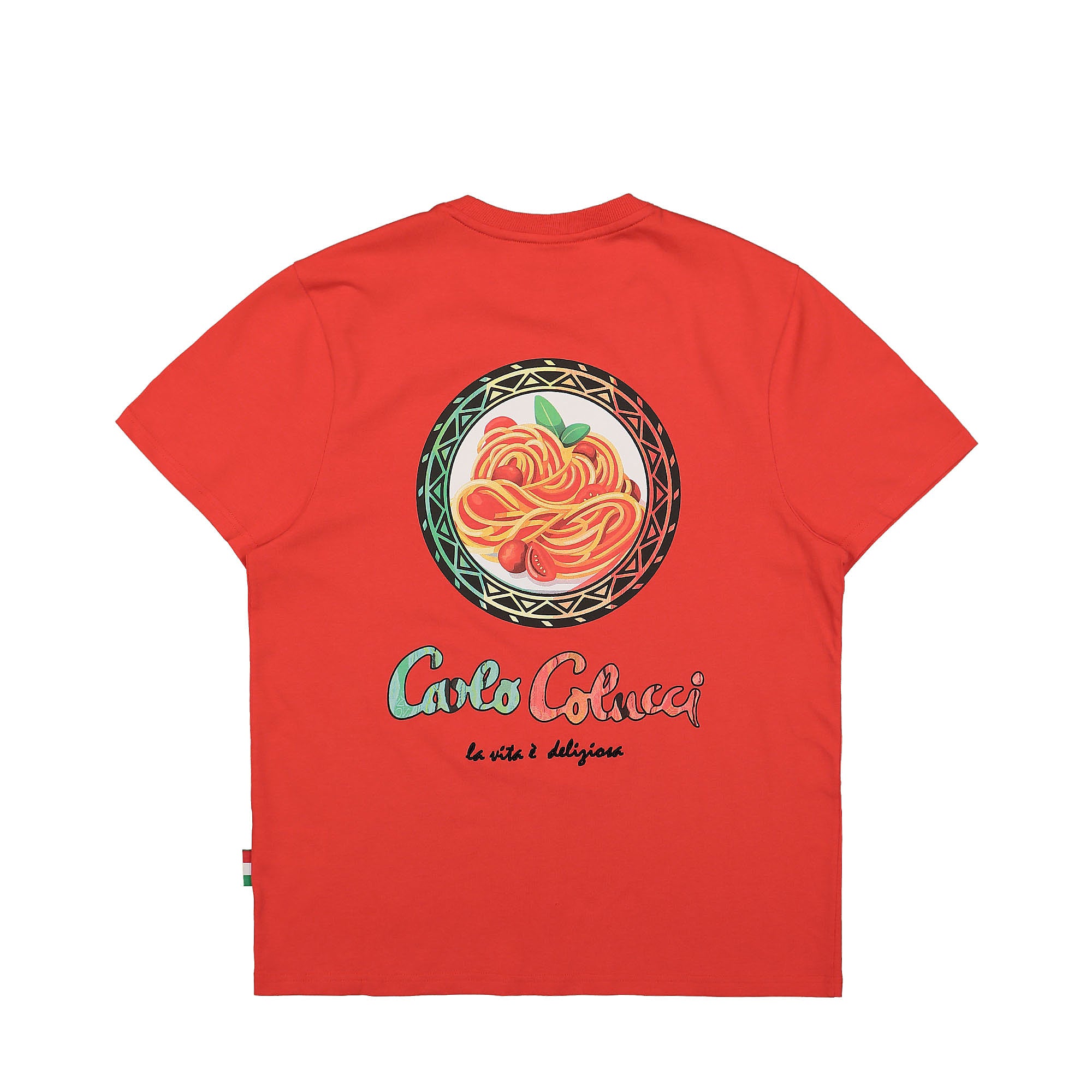 Carlo Colucci T-Shirt Red T-Shirts Close-up | Overkill