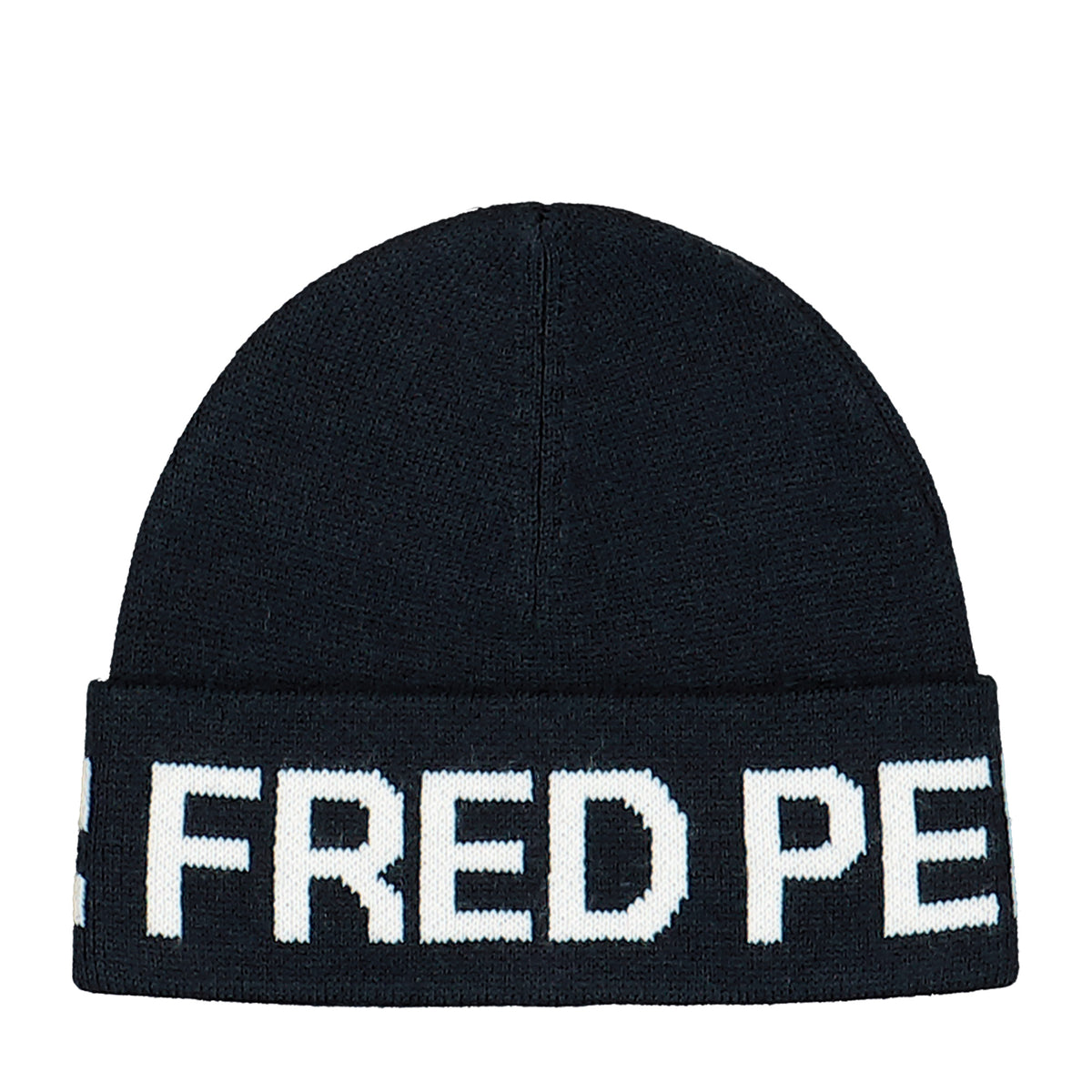 Fred Perry Branded Jacquard Beanie Navy Beanie C3302-608 | Overkill
