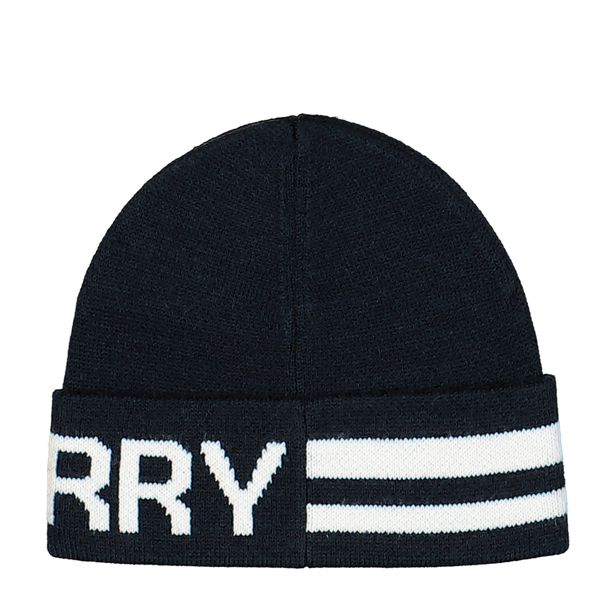 Fred Perry Branded Jacquard Beanie Navy Beanie C3302-608 Close-up | Overkill
