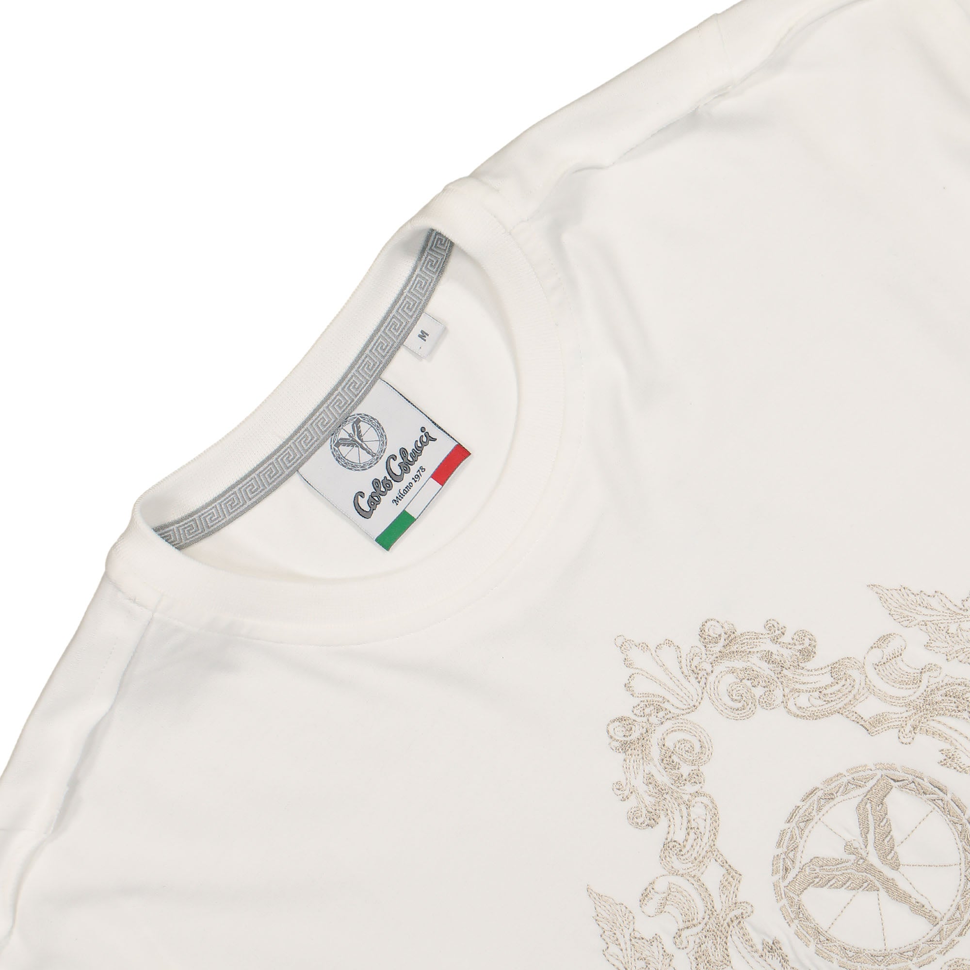 Carlo Colucci Oversize T-Shirt White T-Shirts Close-up | Overkill