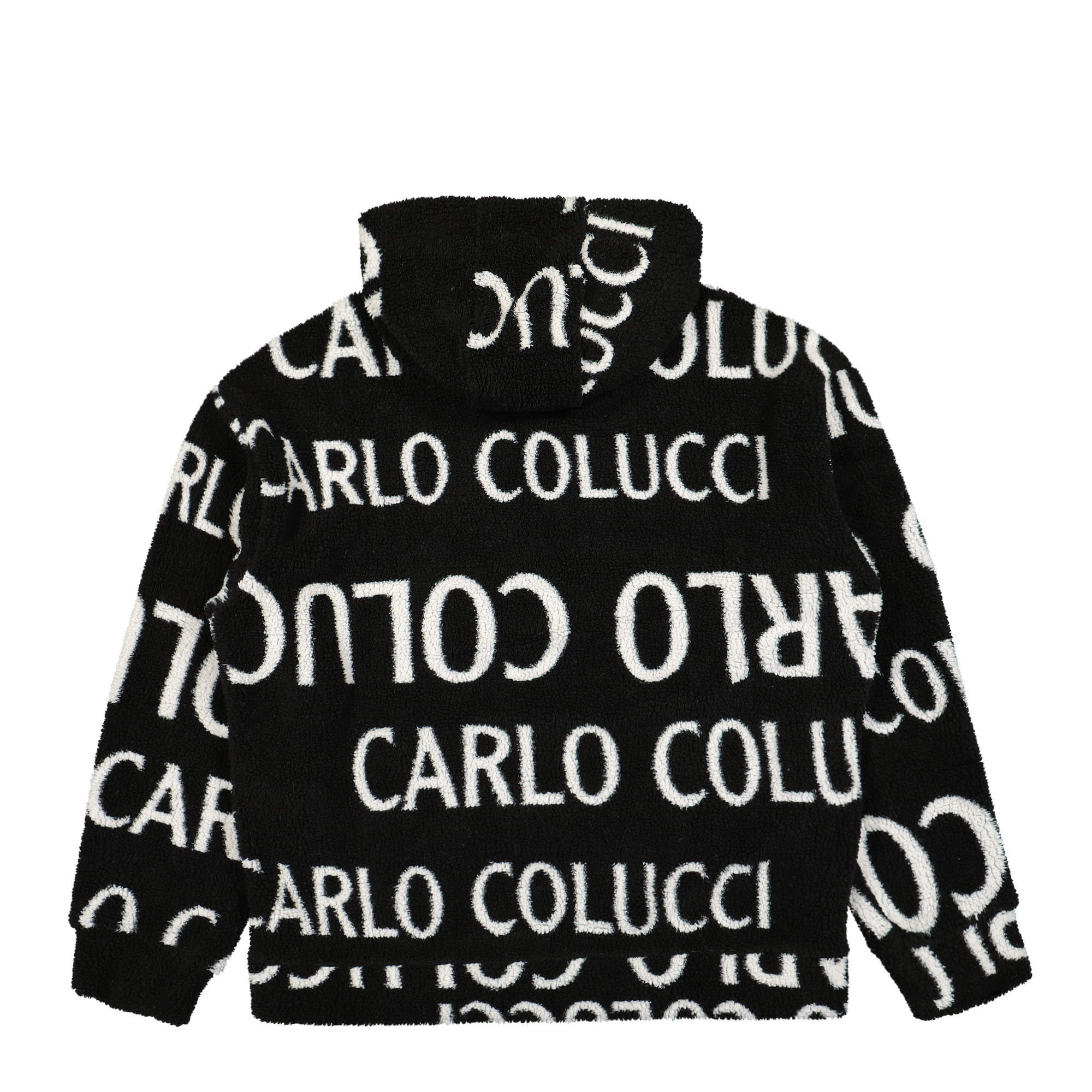 Carlo Colucci Teddy Hoodie Black / White Hoodies Material | Overkill