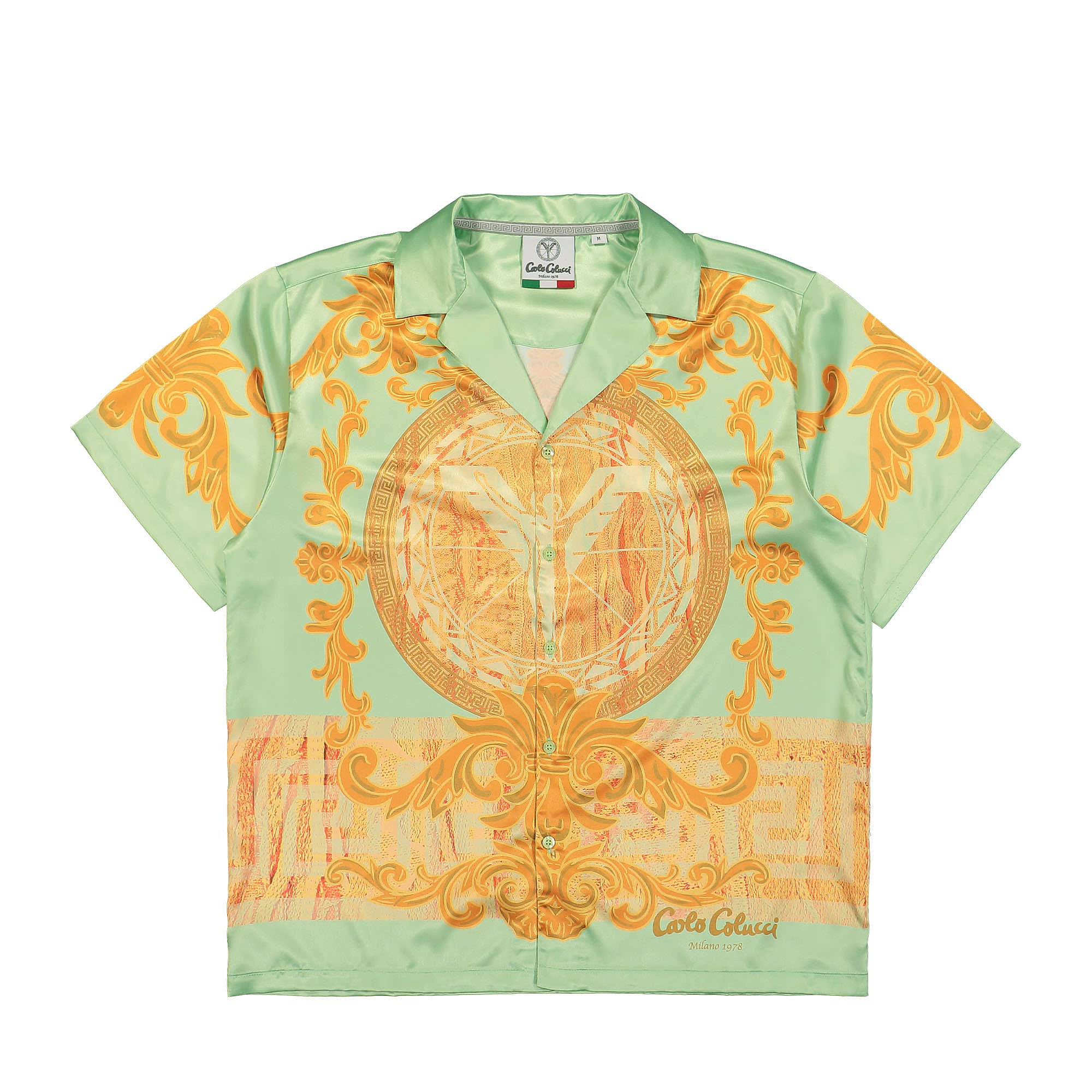 Carlo Colucci Shirt Light Green / Orange Shirts C4740-491 | Overkill