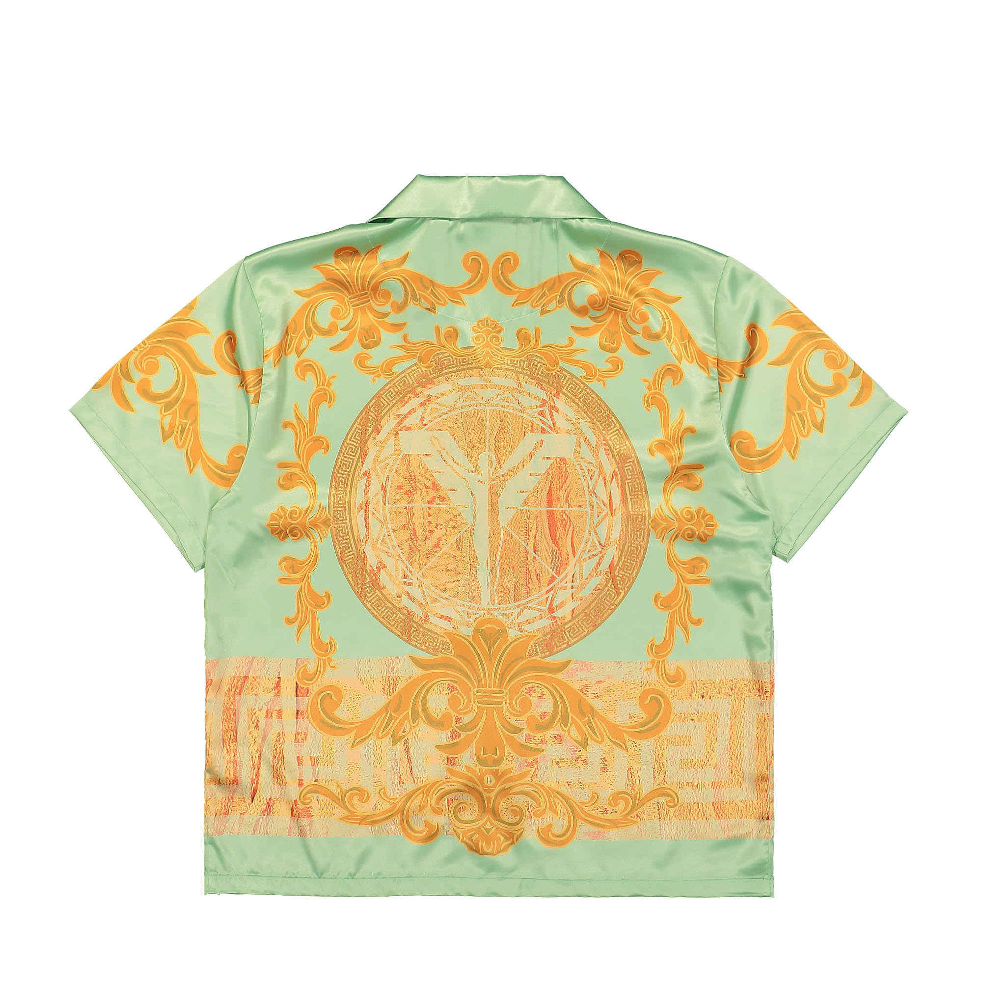Carlo Colucci Shirt Light Green / Orange Shirts Close-up | Overkill