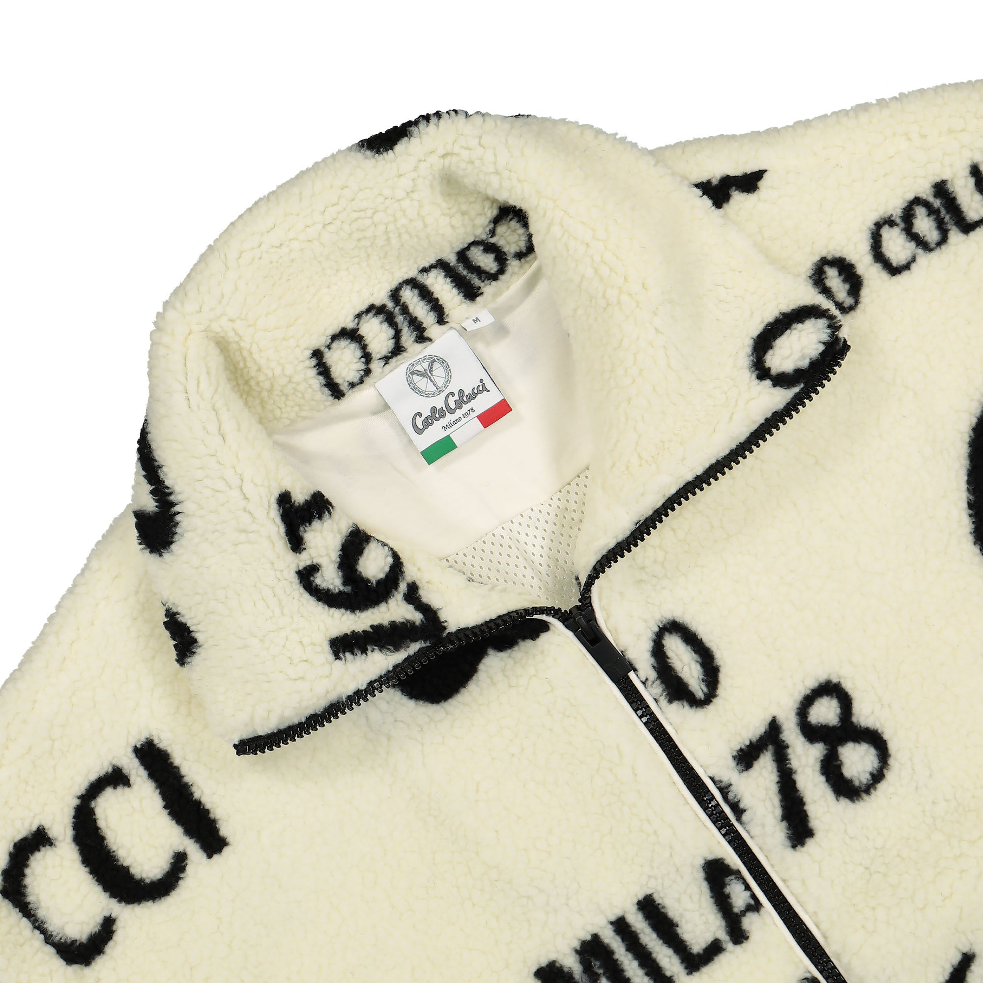 Carlo Colucci Teddy Jacket White / Black Jackets Close-up | Overkill