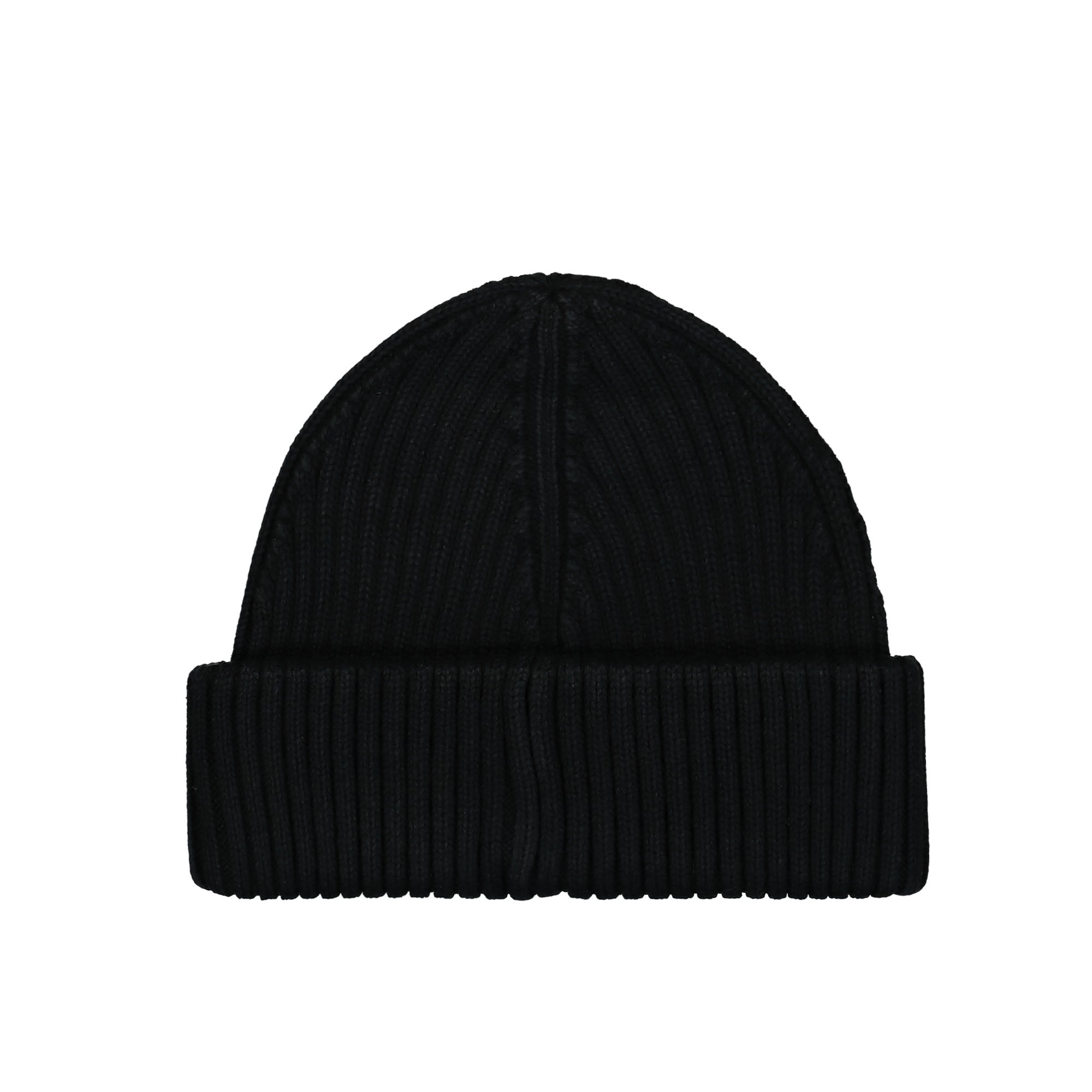 Fred Perry Patch Brand Chunky Rib Beanie Black/Oatmeal Beanies  Material | Overkill