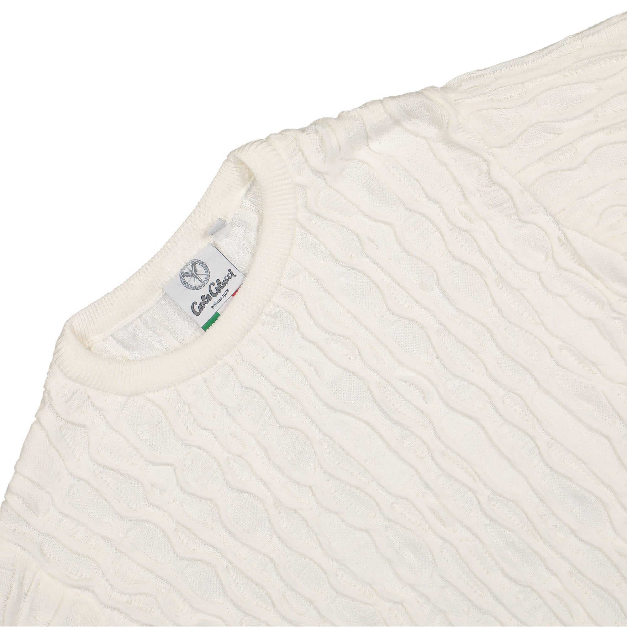 Carlo Colucci Pullover White Sweatshirts Close-up | Overkill