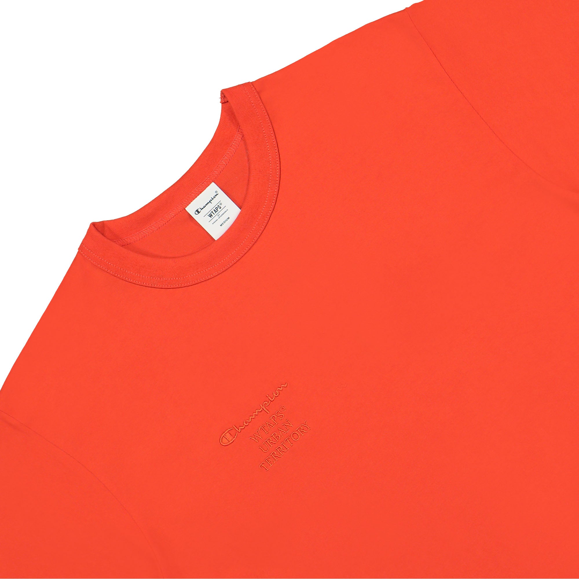 Champion Acadamy Crewneck T-Shirt Orange T-Shirts Close-up | Overkill