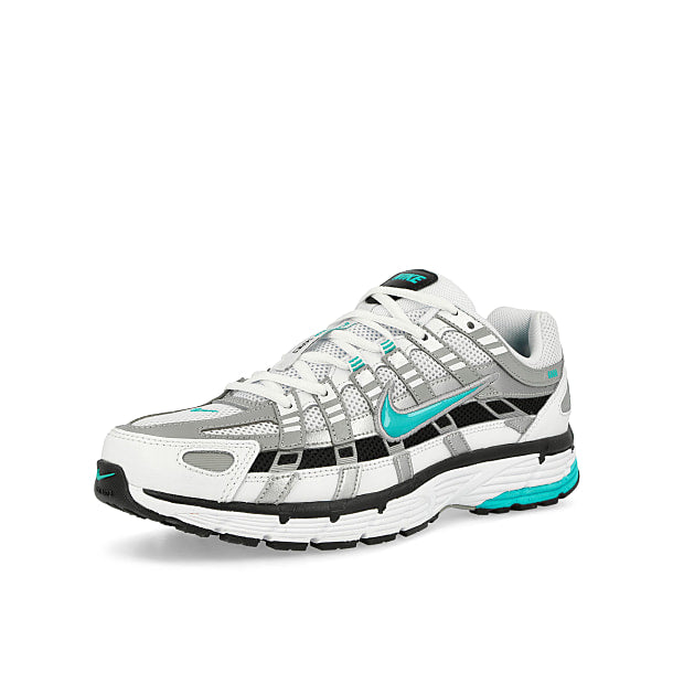 Nike P-6000 White / Dusty Cactus - Metallic Silver - Black Low Top Sneakers  Close Up | Overkill