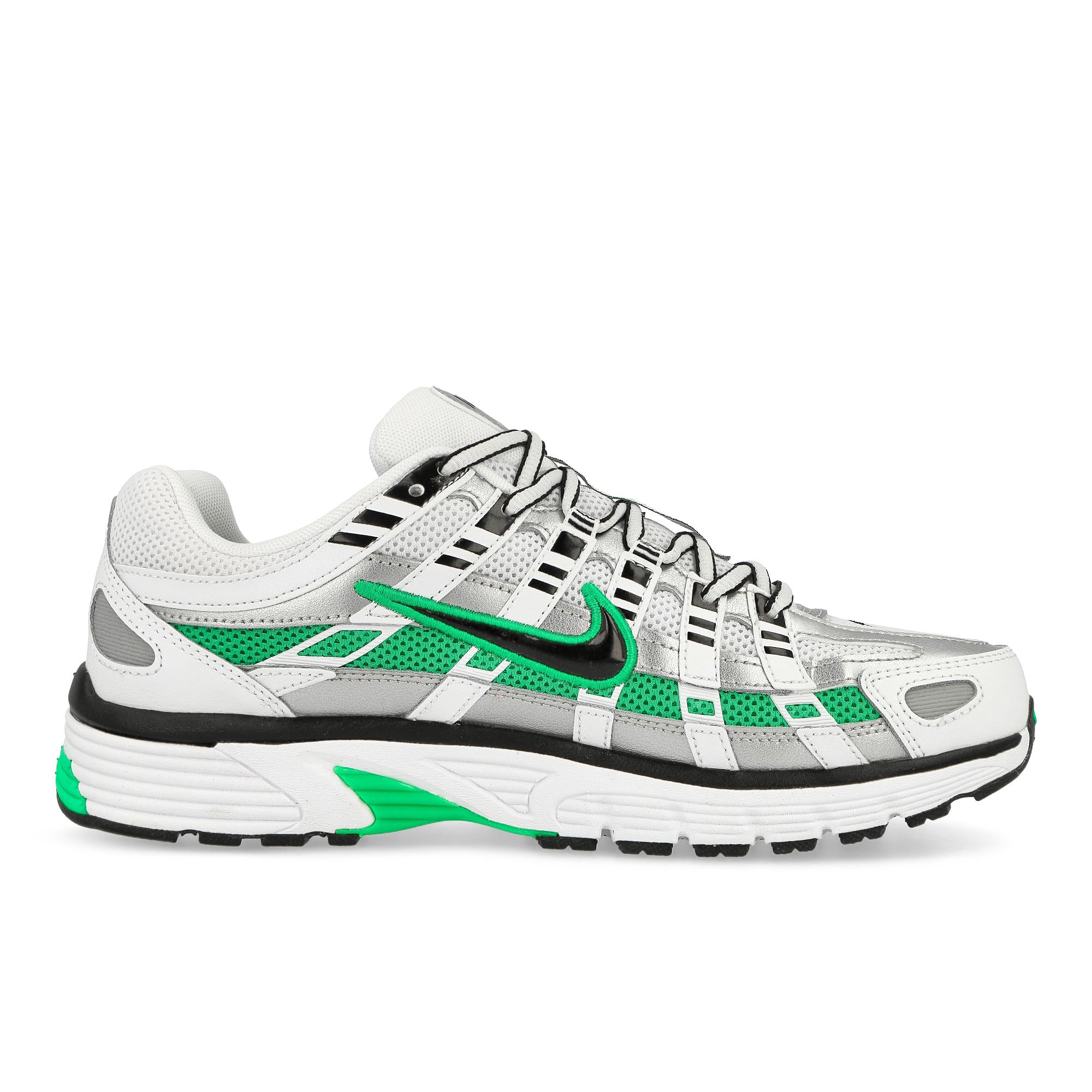 Nike P-6000 White / Black - Metallic Silver - Spring Green Low Top Sneakers  Silhouette | Overkill