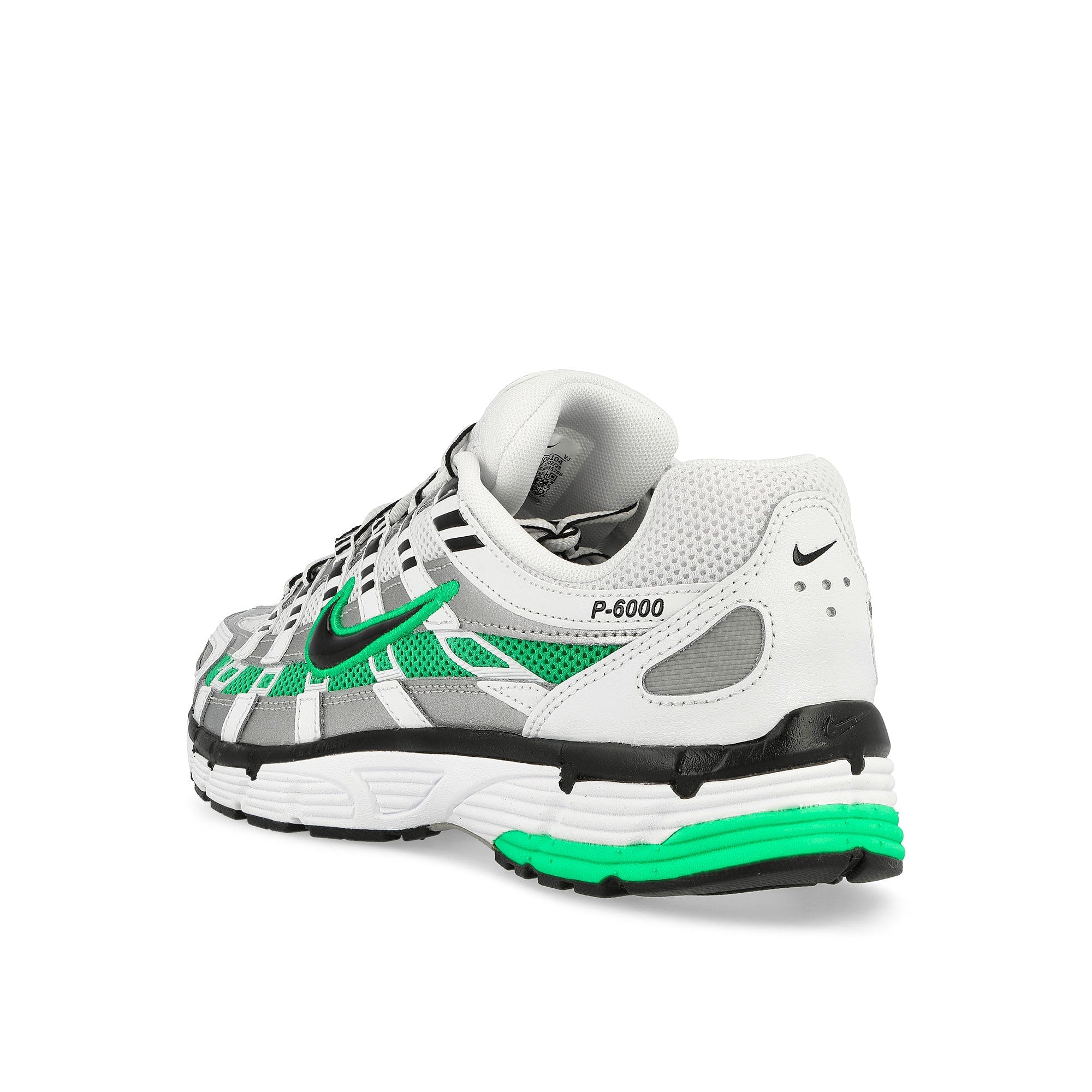 Nike P-6000 White / Black - Metallic Silver - Spring Green Low Top Sneakers  Material | Overkill