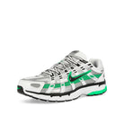 Nike P-6000 White / Black - Metallic Silver - Spring Green Low Top Sneakers  Close Up | Overkill