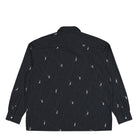 Lacoste Embroidered Jacquard Cotton Shirt Blackbird Shirts CH2191-00 350 Close-up | Overkill