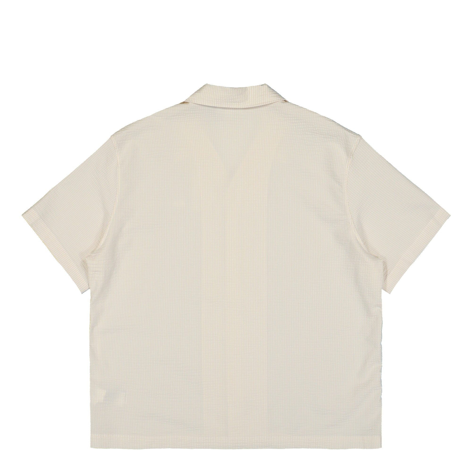 Lacoste Loose Fitting Seersucker Shirt Blanc / Beige Shirt CH2355-00 FM0 Close-up | Overkill

