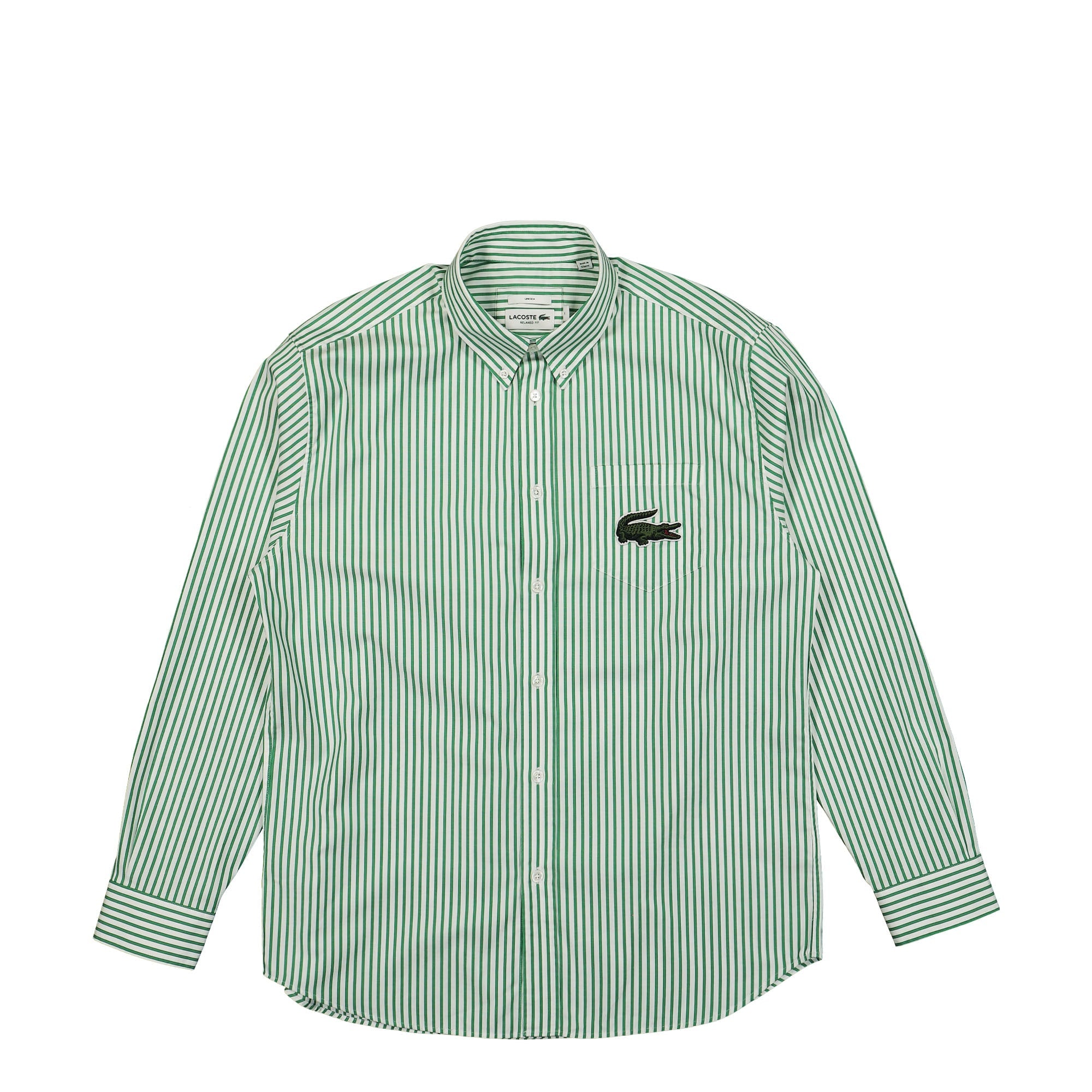 Lacoste Relaxed Fit Shirt White / Green Shirts CH6410-00 737 | Overkill