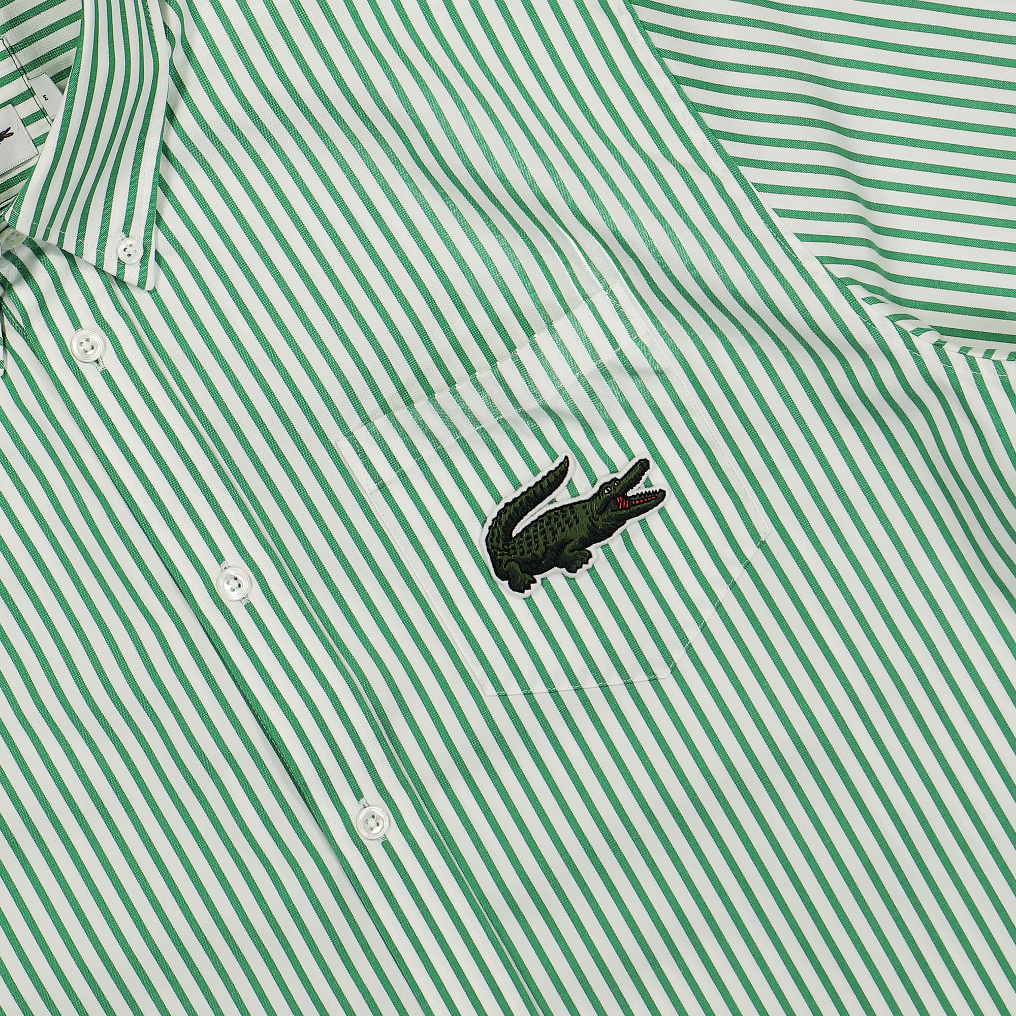 Lacoste Relaxed Fit Shirt White / Green Shirts Detailfoto | Overkill