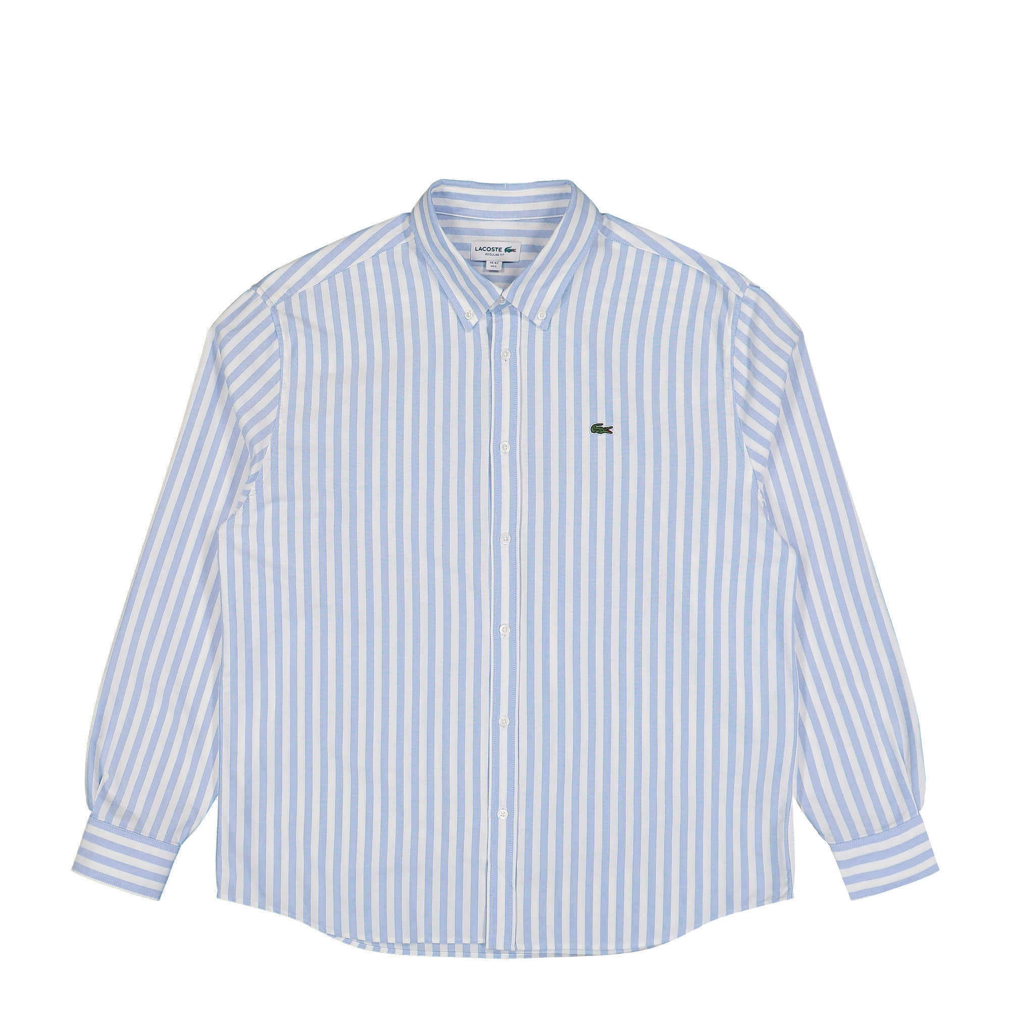 Lacoste Striped Oxford Shirt Bleu Shirt CH8797-00 E7B | Overkill
