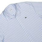 Lacoste Striped Oxford Shirt Bleu Shirt CH8797-00 E7B Detailfoto | Overkill

