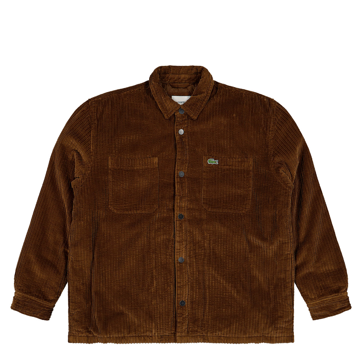 Lacoste Padded Corduroy Overshirt Coffee Brown Jackets CH8840-00 DPD | Overkill
