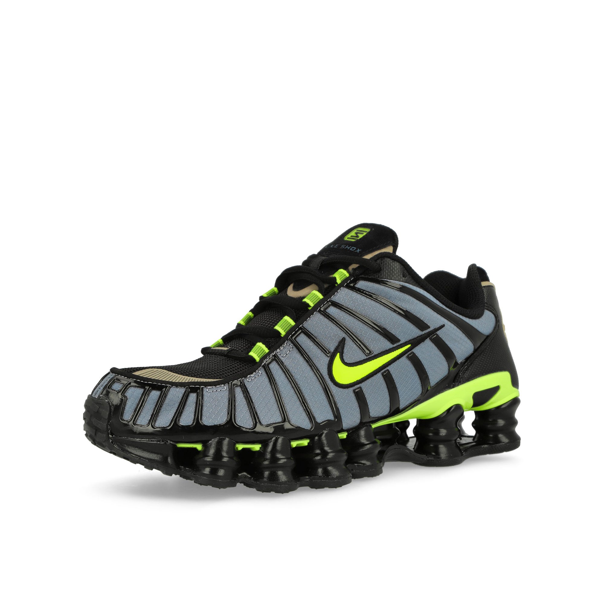 Nike Shox TL Thunderstorm / Volt - Black Low Top Sneakers  Close Up | Overkill