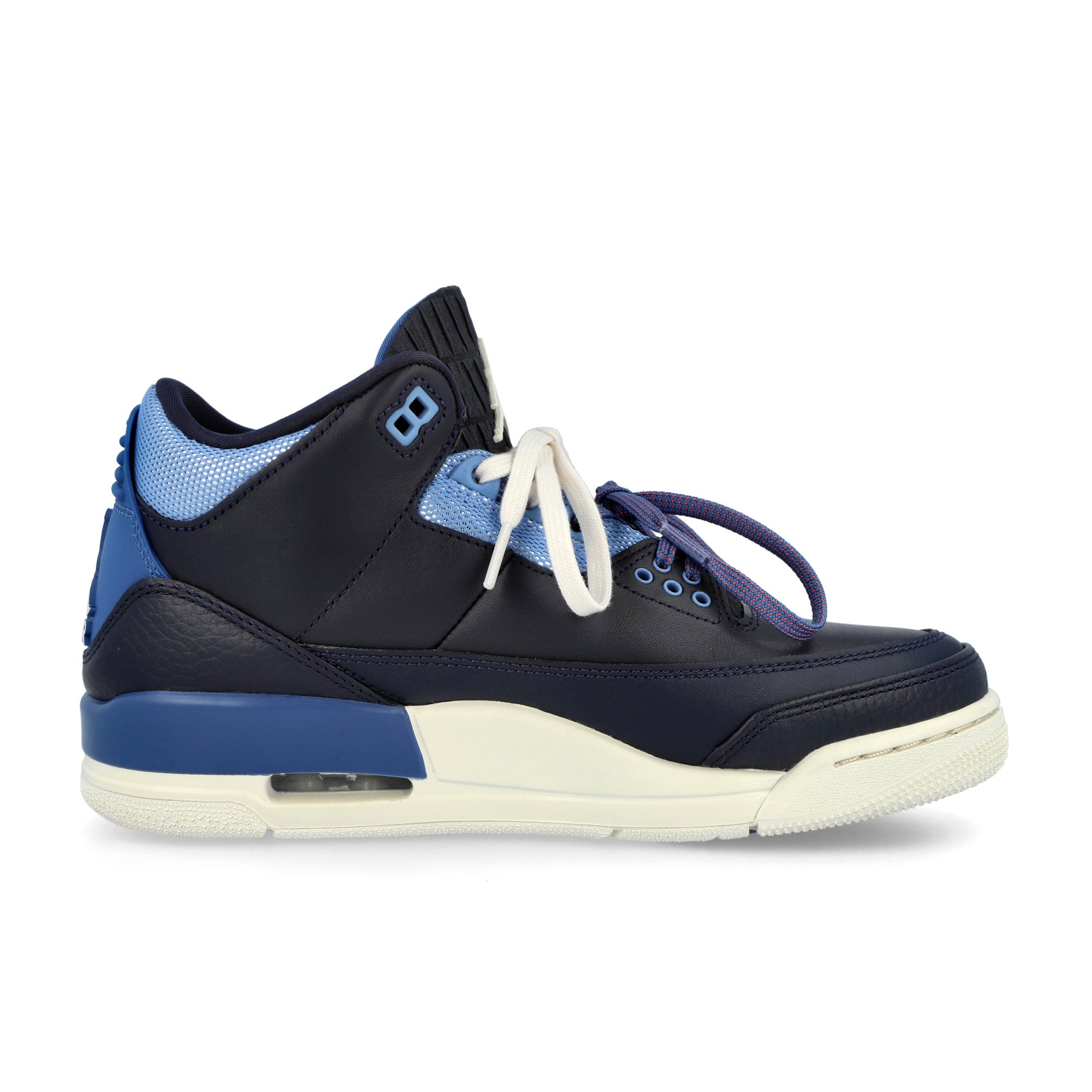 Wmns Air Jordan 3 Retro Sport Renaissance Obsidian / Chalk - Track Red Mid Top Sneakers CK9246 400 Material | Overkill

