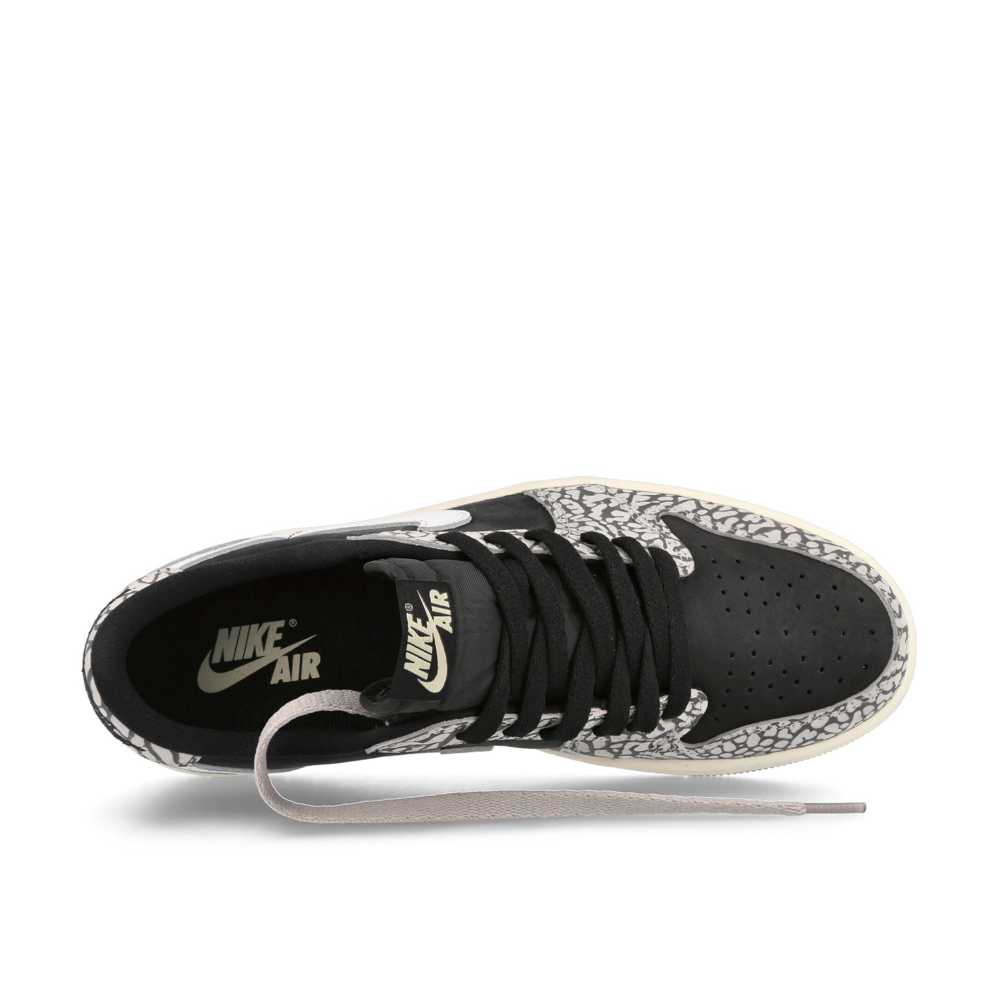 Jordan Wmns Air Jordan 1 Retro Low OG Black / Muslin-Tech Grey-White Sneakers  Detailfoto | Overkill