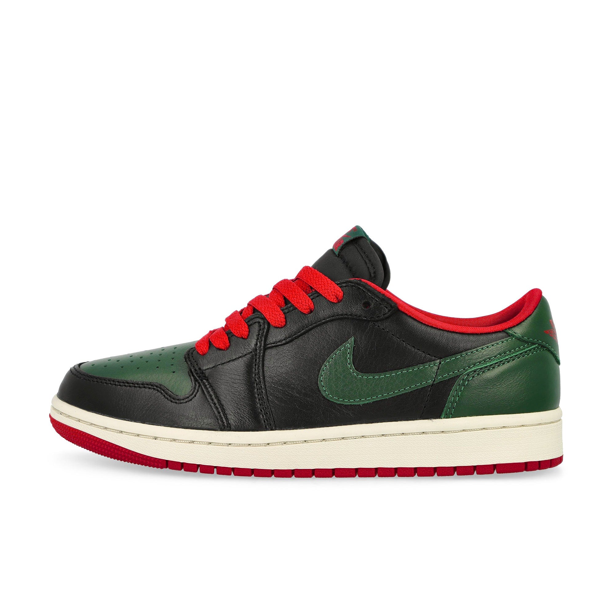 Jordan Wmns Air Jordan 1 Retro Low OG Black / Gorge Green-Varsity Red-Sail Low Top Sneakers CZ0775 036 | Overkill