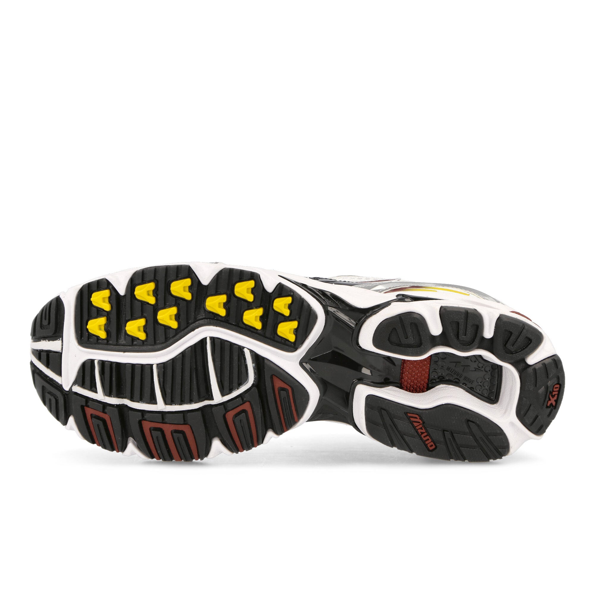 Mizuno Wave Rider 10 White / Cabernet / Silver Low Top Sneakers  Detail View 1 | Overkill