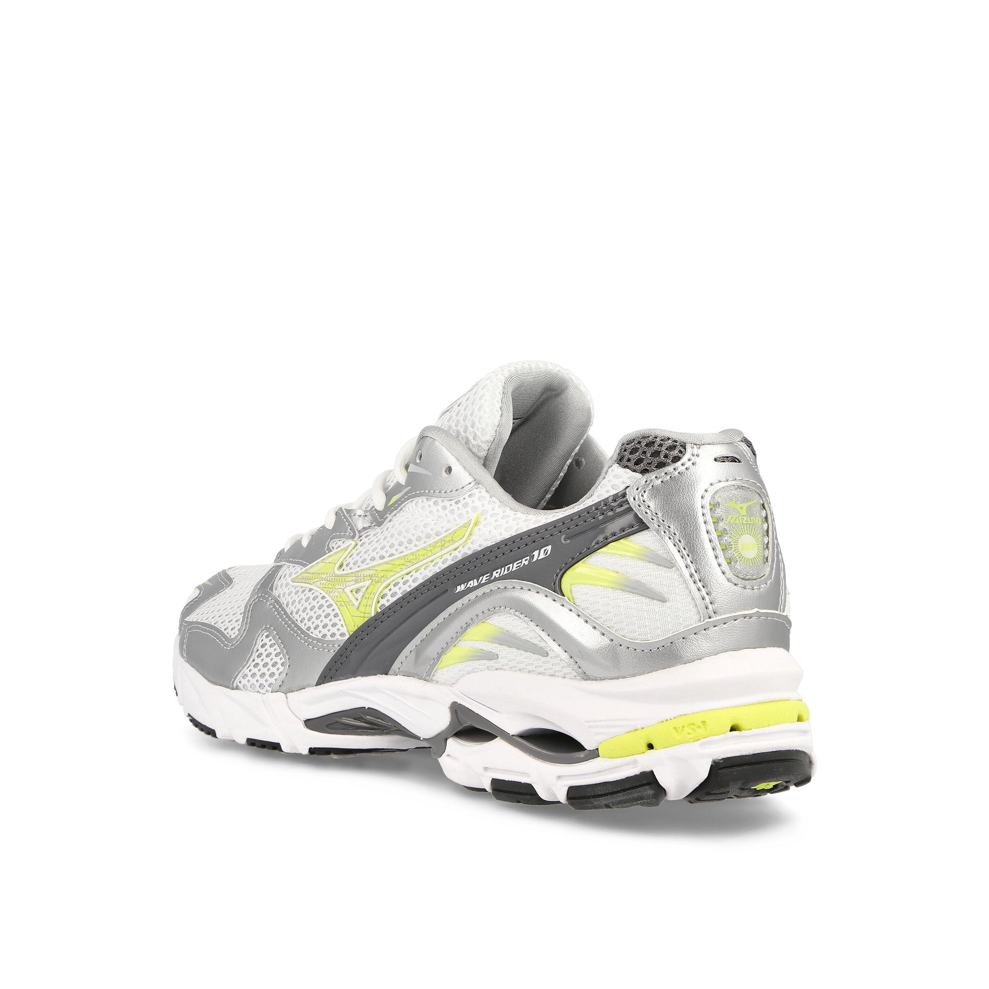 Mizuno Wave Rider 10 White / Sunny Lime / Silver Low Top Sneakers  Material | Overkill