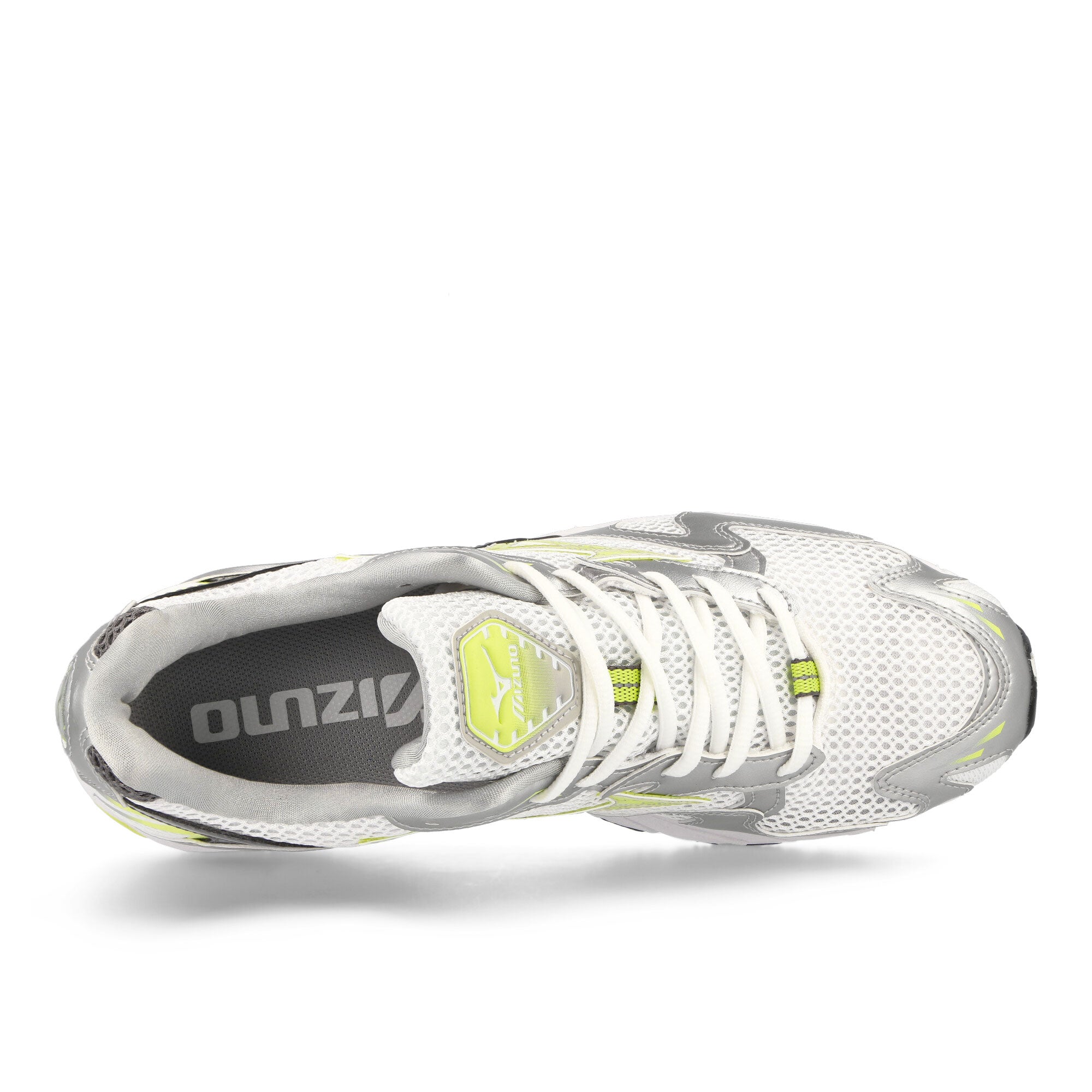 Mizuno Wave Rider 10 White / Sunny Lime / Silver Low Top Sneakers  Detailfoto | Overkill
