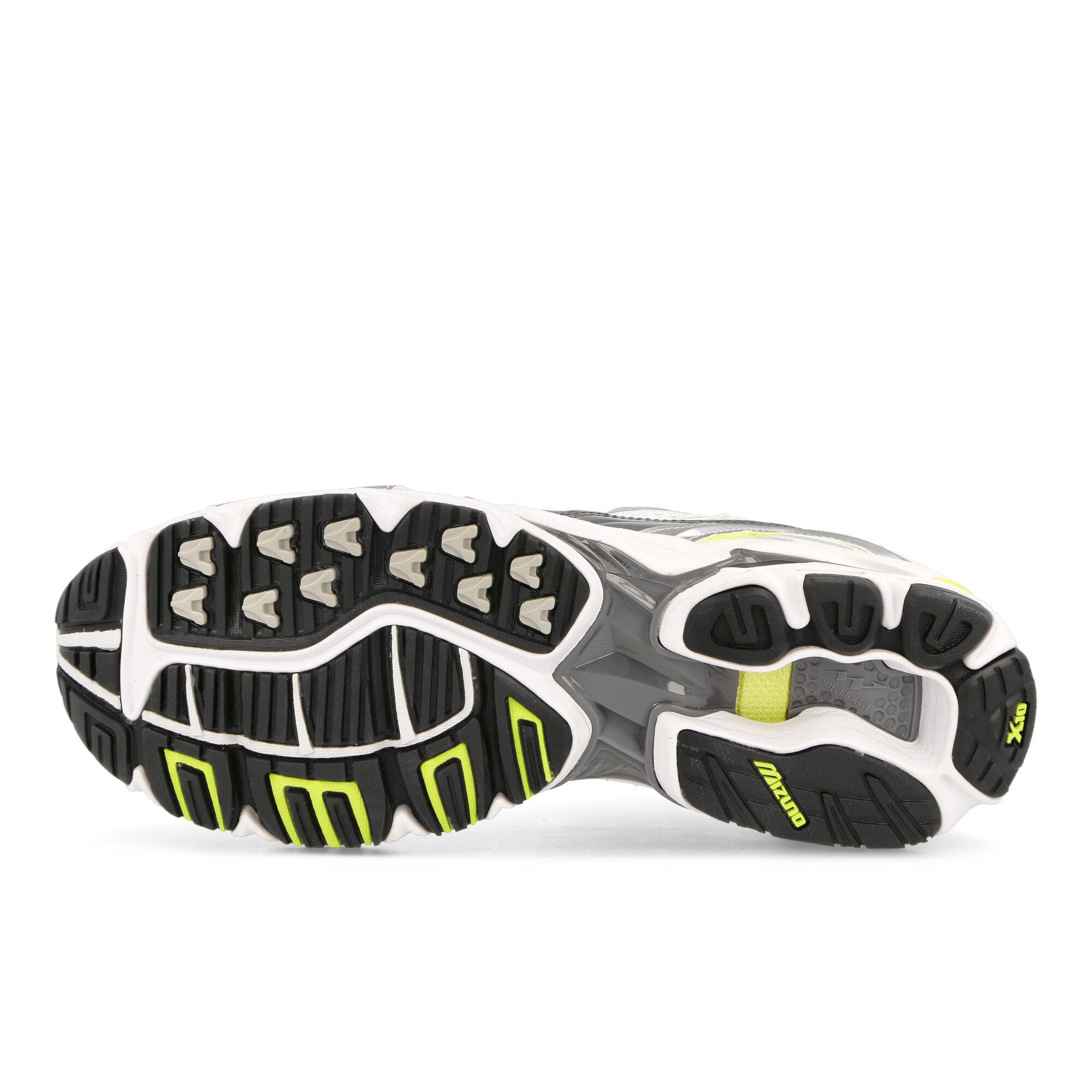 Mizuno Wave Rider 10 White / Sunny Lime / Silver Low Top Sneakers  Detail View 1 | Overkill