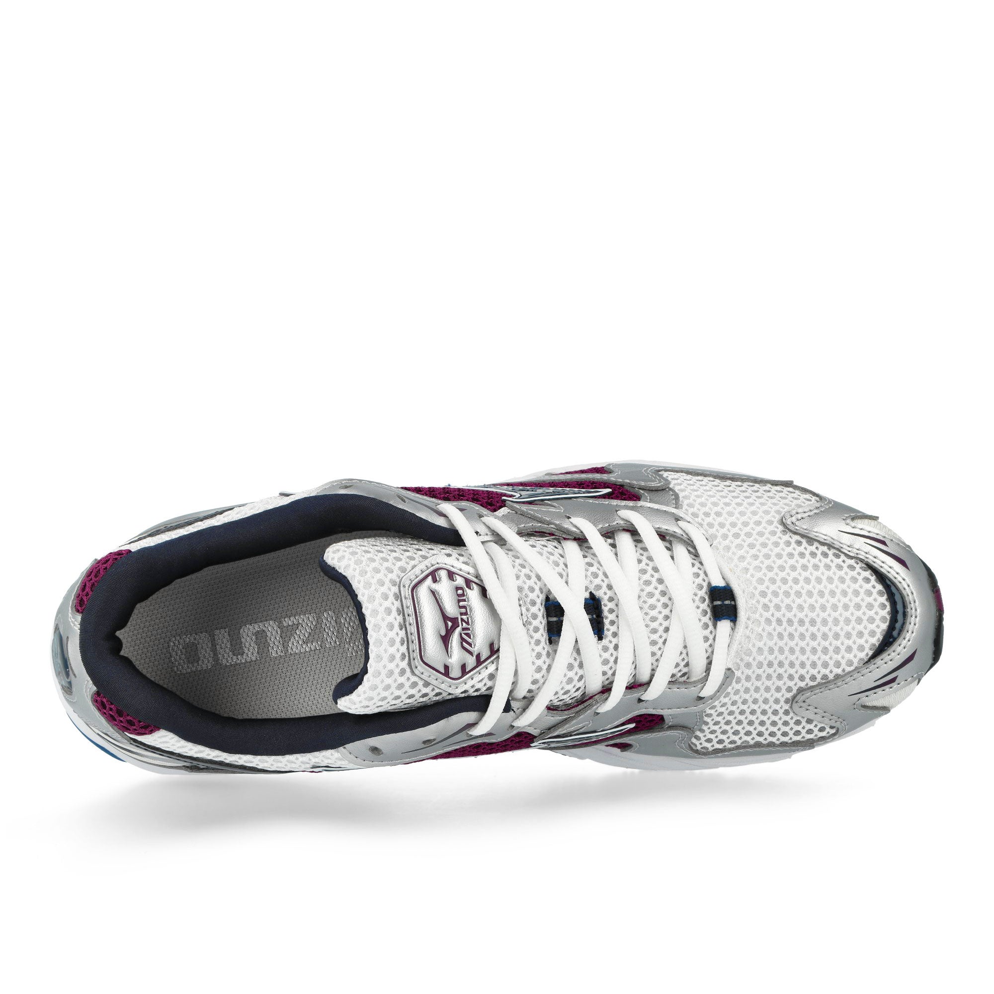 Mizuno Wave Rider 10 White Baritone / Blue Dark - Purple Low Top Sneakers D1GA210414 Detailfoto | Overkill
