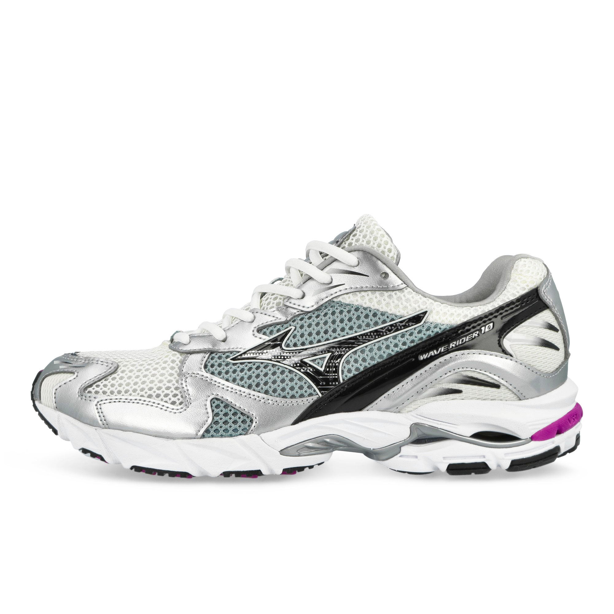 Mizuno Wave Rider 10 Snow White / Black / Slate Low Top Sneakers D1GA210418 | Overkill
