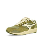 Mizuno Contender Olive Drab / Smoke Green / Cloud C Low Top Sneakers  Close Up | Overkill