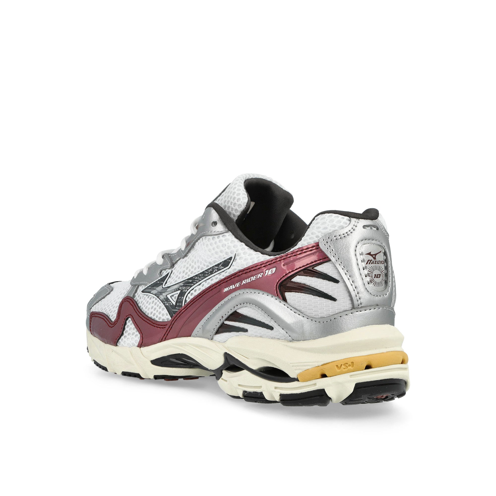 Mizuno Wave Rider 10 White / Black Sand - Syrah Low Top Sneakers D1GA243114 Material | Overkill
